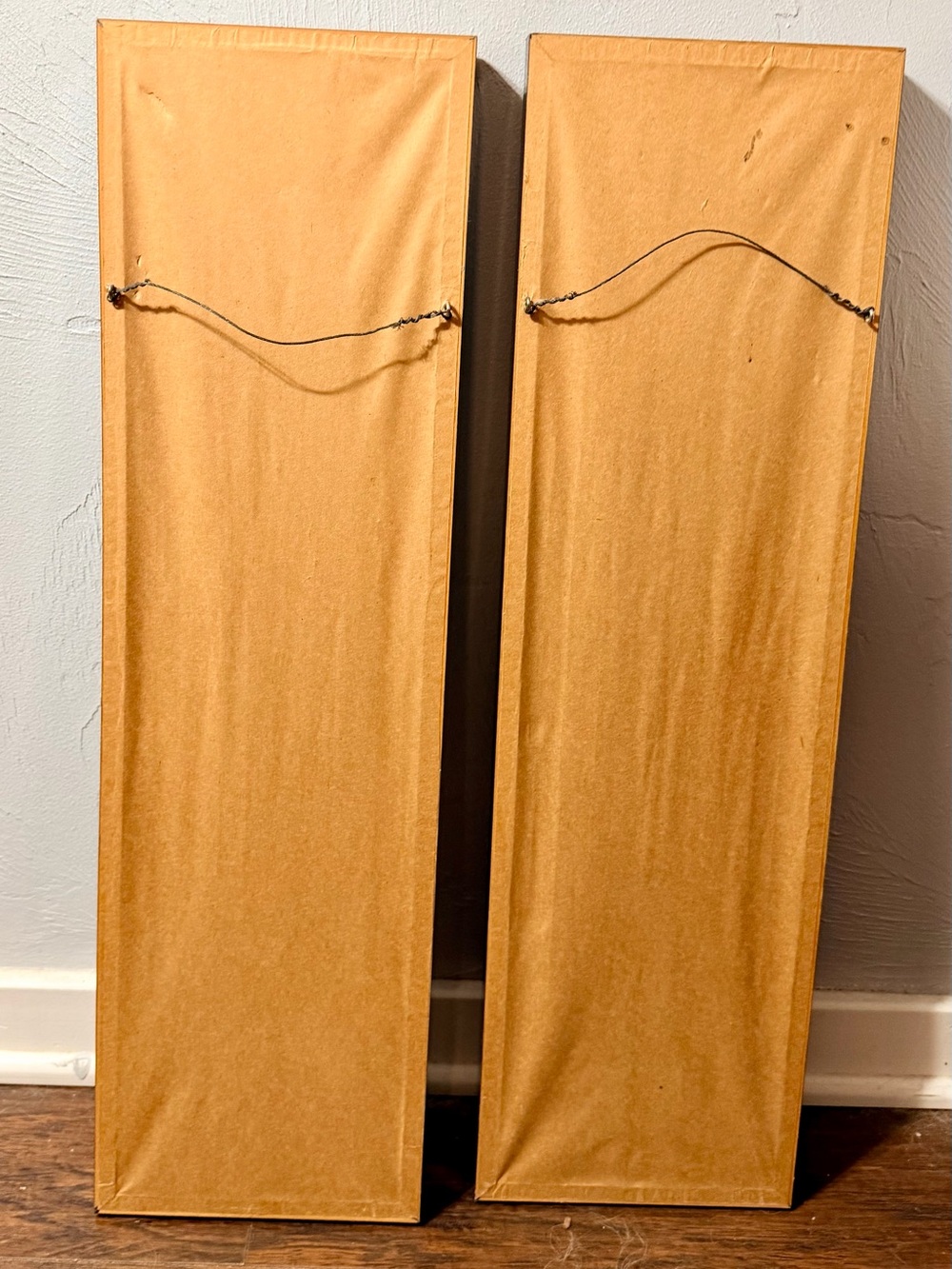 Vintage Handwoven Boho Wall Art Pair in Cream, Gold & Purple - Unbranded - Picture 5 of 7